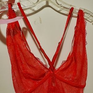 ❤ 4 for $20 Y2k Red Lingerie Bodysuit ❤